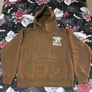 NEW 2022 EXCLUSIVE COMPLEXCON x VERDY BROWN CHEST LOGO GRAPHIC HOODIE SZ MENS S